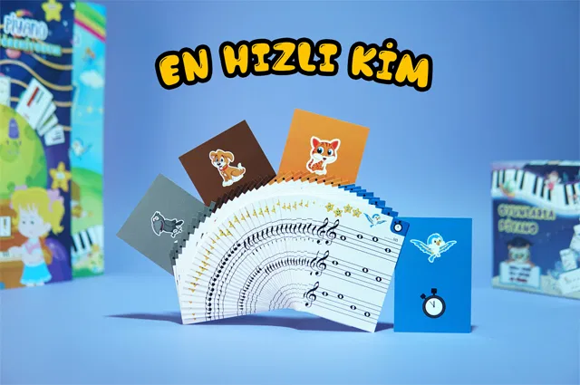 En Hızlı Kim nota okuma yarışının kartları